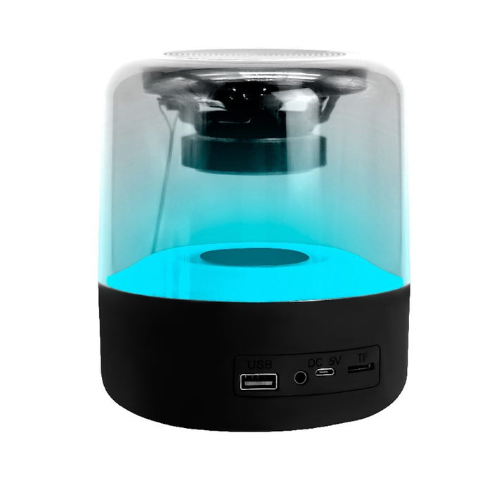 Portable Wireless Music Speaker with LED Color Lights- USB Rechargeable