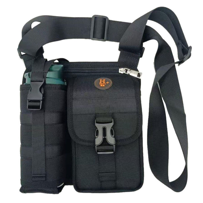 Waterproof Camping Wear Resistant Chest Crossbody Sling Shoulder Bags With Water Bottle Holder
