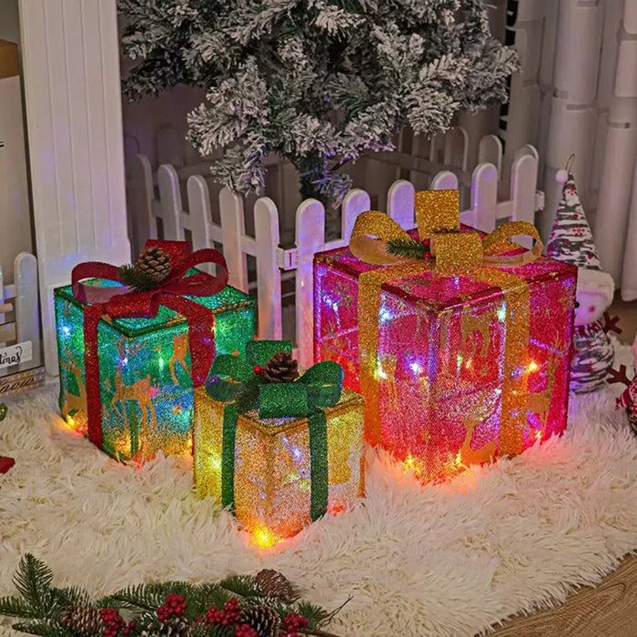 3-Piece Glowing Gift Boxes