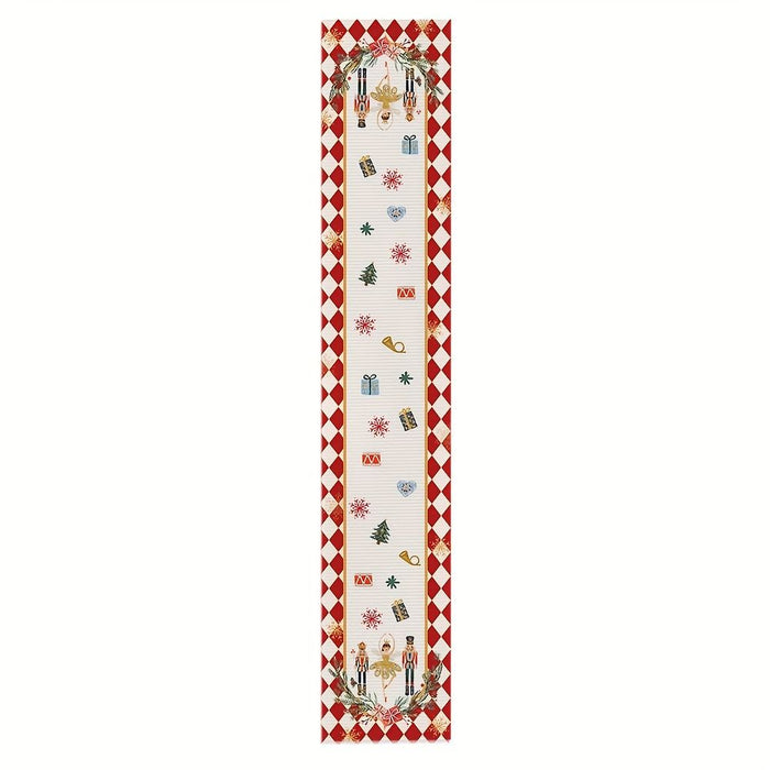 Christmas Nutcracker Linen Table Runner