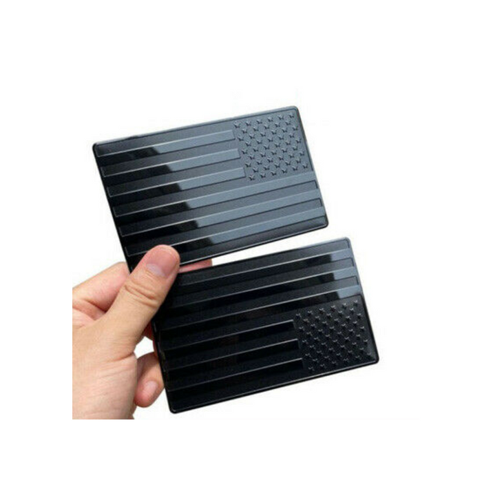 Metal USA Flag Sticker