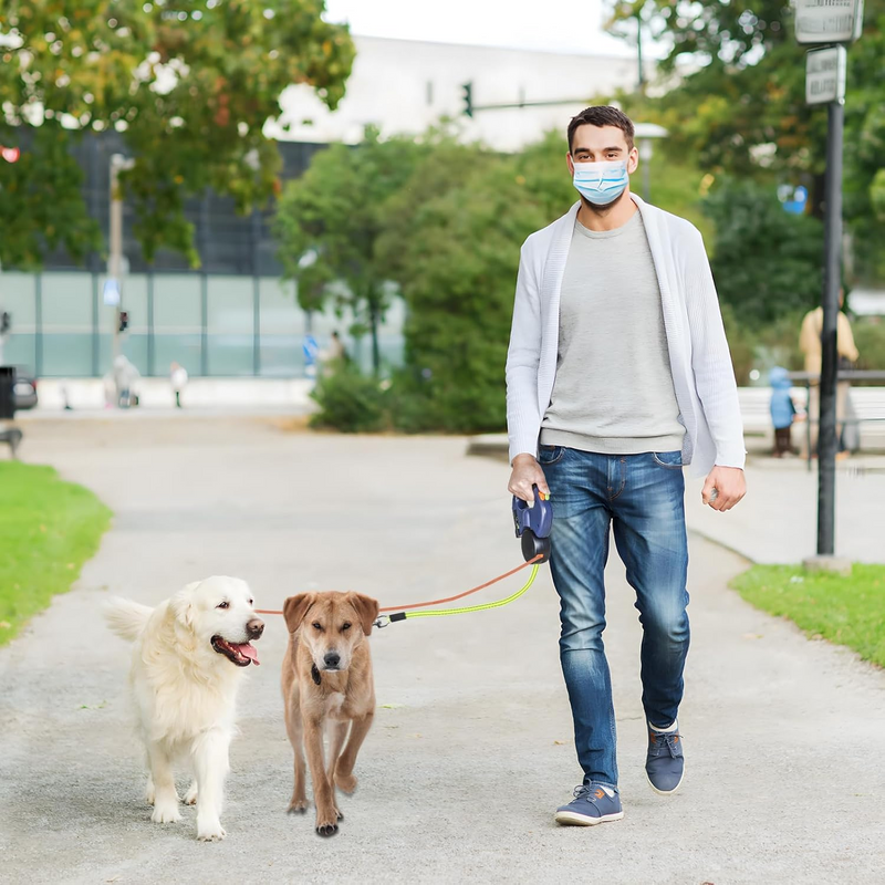 Dual-Dog Retractable Walking Leash