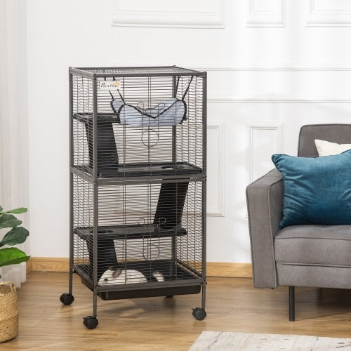 Spacious 5-Tier Rolling Ferret Cage