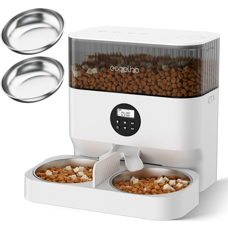 Automatic Dual-Bowl Cat & Dog Food Dispenser