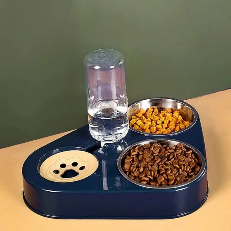 3-in-1 Pet Food Bowl with Automatic Drinking Feeder