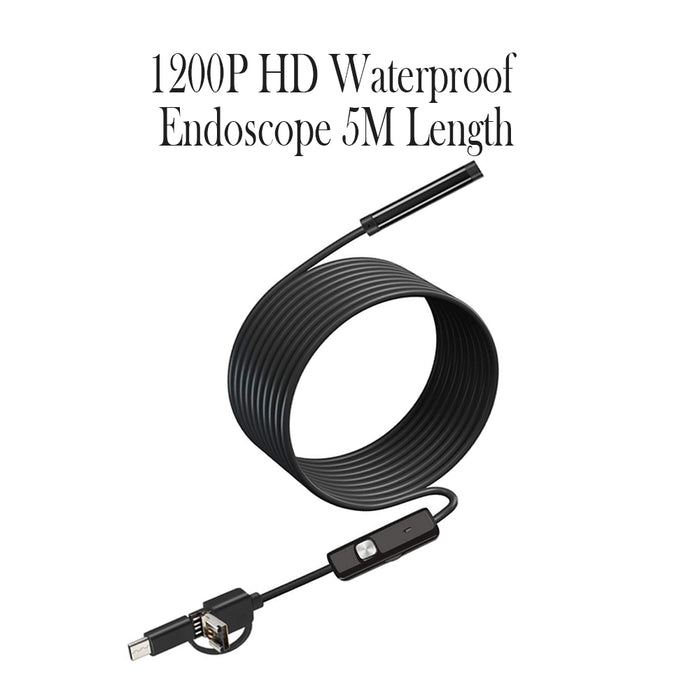 1200P HD Waterproof Endoscope 5M Length- USB Powered