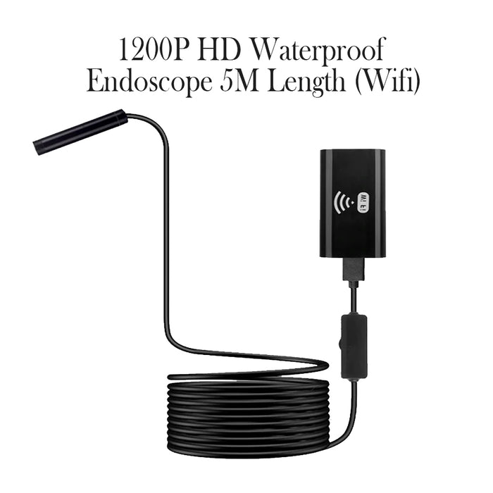 1200P HD Waterproof Endoscope 5M Length- USB Powered