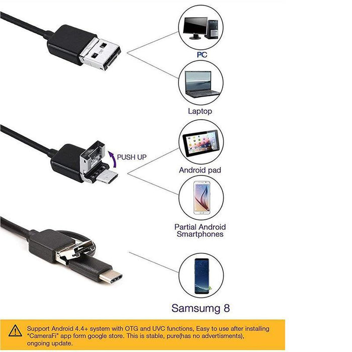 1200P HD Waterproof Endoscope 5M Length- USB Powered