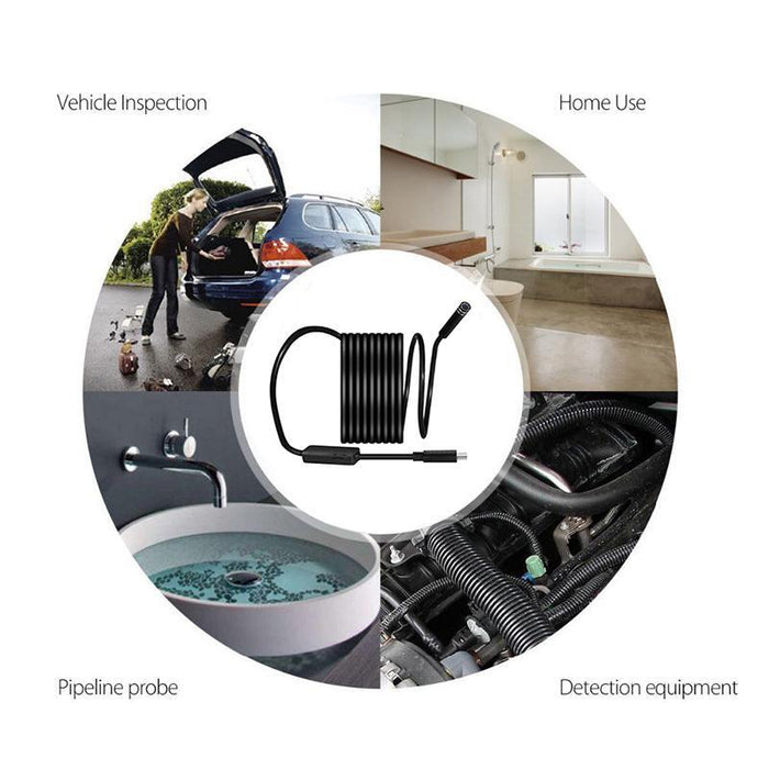 1200P HD Waterproof Endoscope 5M Length- USB Powered