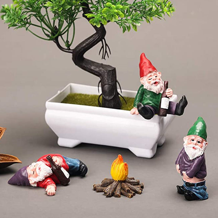 Miniature Garden Elf Ornaments Grass Decoration Gnomes Resin Art