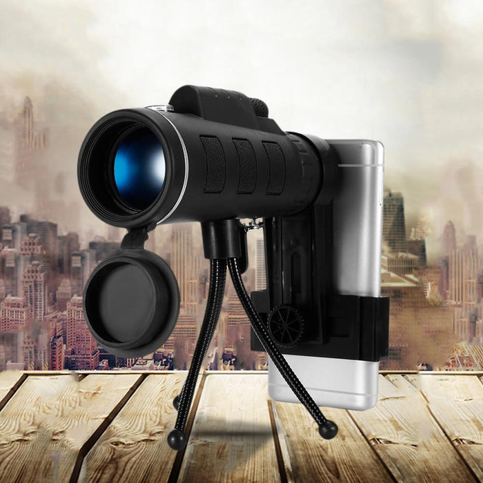 High Power Magnification Monocular Telescope with Smart Phone Holder