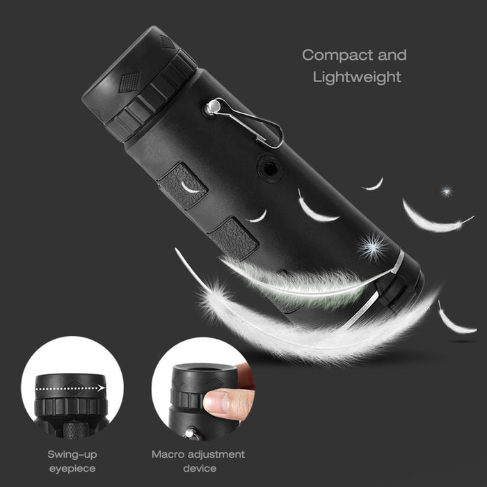 High Power Magnification Monocular Telescope with Smart Phone Holder