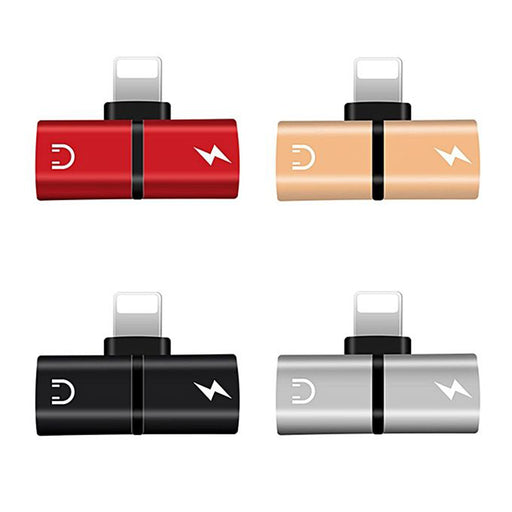 T- Shaped Dual Port Headset and Charger Splitter for Apple iPhone