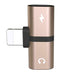 T- Shaped Dual Port Headset and Charger Splitter for Apple iPhone