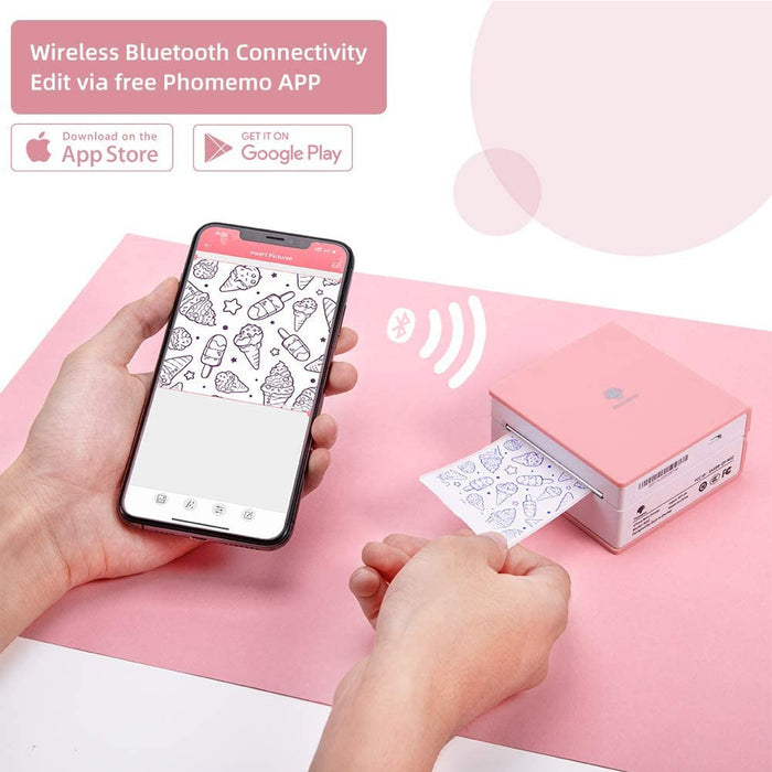 Mini Pocket Wireless Thermal Printer for Mobile Phone- USB Charging