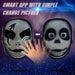 LED Face Transforming Luminous Face Mask for Parties- Battery Powered/USB Rechargeable