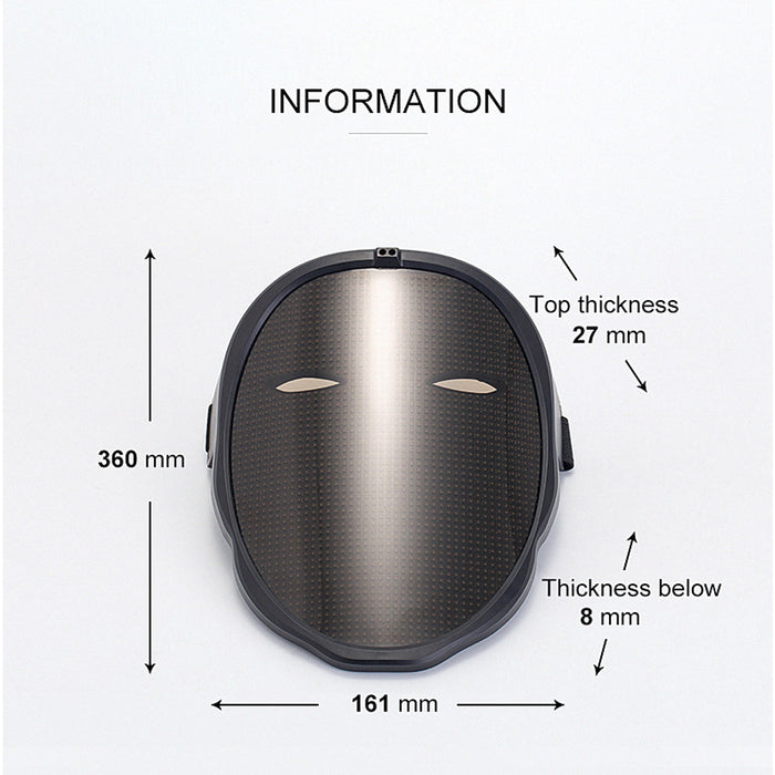LED Face Transforming Luminous Face Mask for Parties- Battery Powered/USB Rechargeable