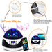 USB Plugged-in, Battery Powered Rotating Projector Night Light with Music
