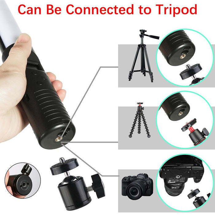 Remote Controlled RGB Handheld LED Video Photography Light- USB Charging