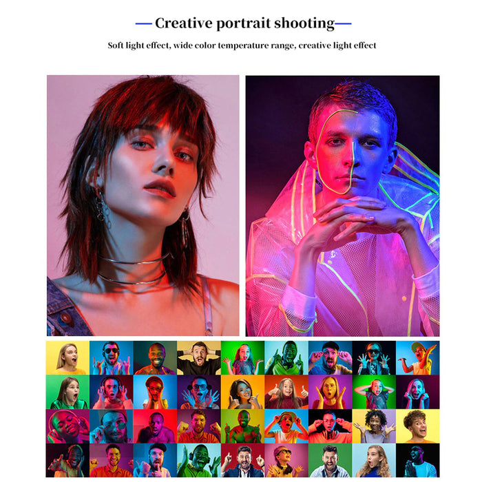 Remote Controlled RGB Handheld LED Video Photography Light- USB Charging