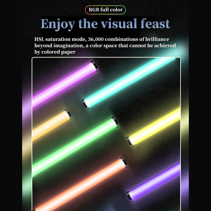 Remote Controlled RGB Handheld LED Video Photography Light- USB Charging