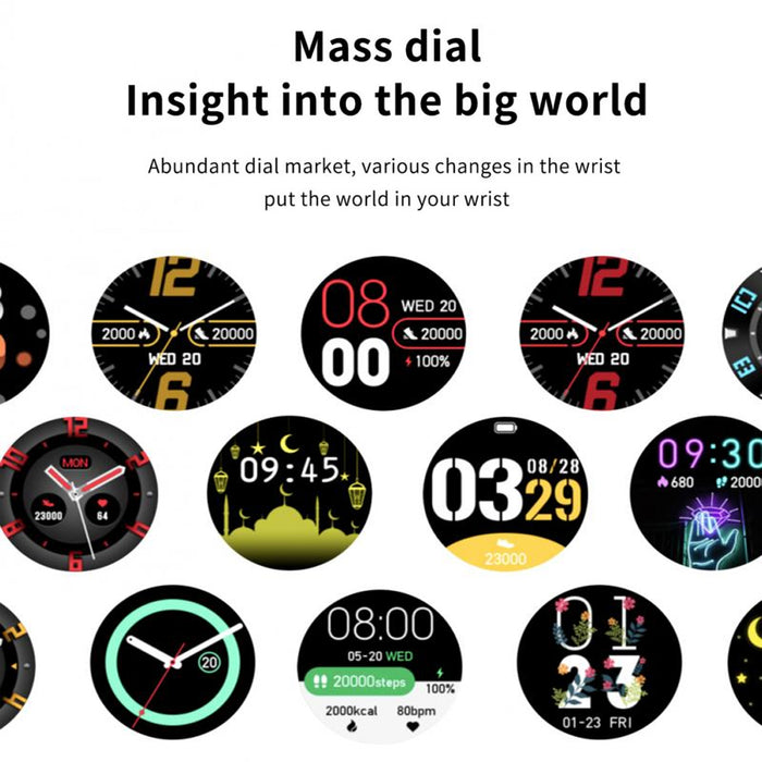 Full Touch Screen Activity and Health Monitor Smartwatch- Magnetic Charging