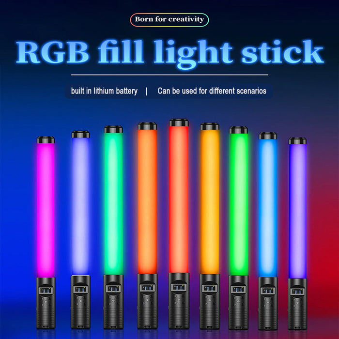 Remote Controlled RGB Handheld LED Video Photography Light- USB Charging