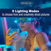 Remote Controlled RGB Handheld LED Video Photography Light- USB Charging