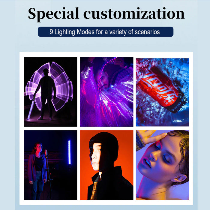 Remote Controlled RGB Handheld LED Video Photography Light- USB Charging