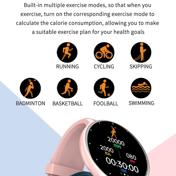 Full Touch Screen Activity and Health Monitor Smartwatch- Magnetic Charging