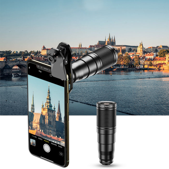 4-in-1 Mobile Phone Camera Lens Kit 22x Monocular Telescope