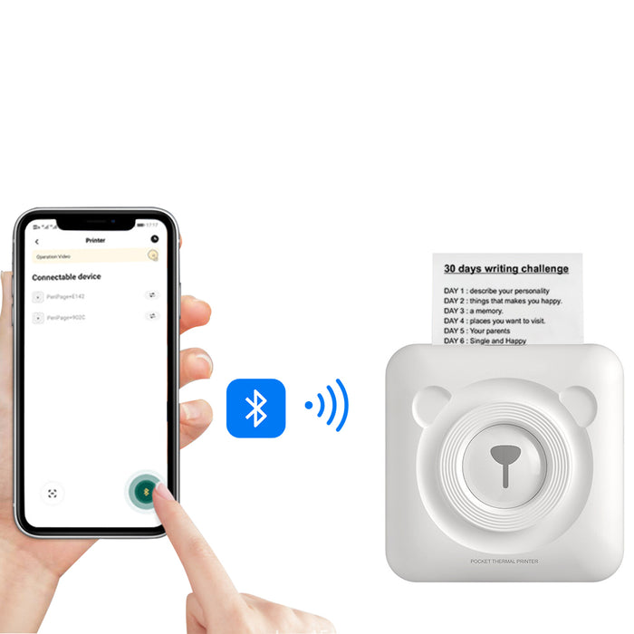 Portable Mini Pocket Thermal Paper Photo Printer- USB Charging