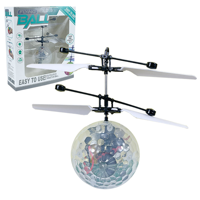 Flying Toy Ball Infrared Induction for Kids Colorful Flying Drone - USB Rechargeable
