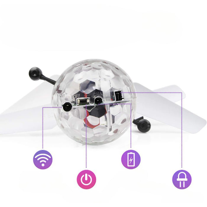 Flying Toy Ball Infrared Induction for Kids Colorful Flying Drone - USB Rechargeable