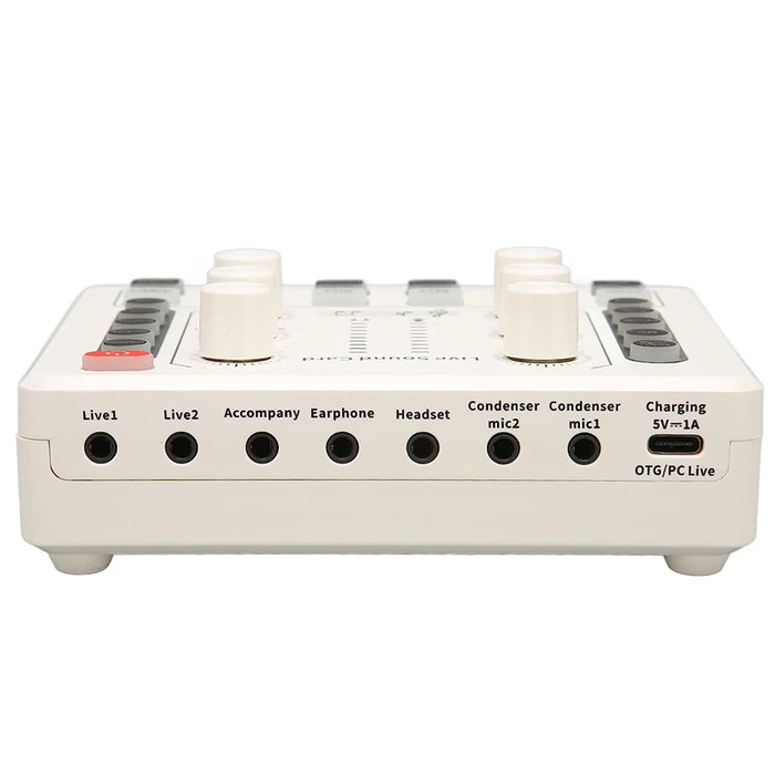 Noise Reduction Sound Card Digital Audio Mixer for Live Streaming-TypeC Rechargeable