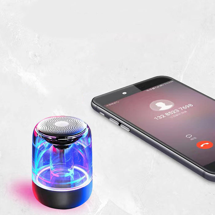 Portable Wireless Music Speaker with LED Color Lights- USB Rechargeable