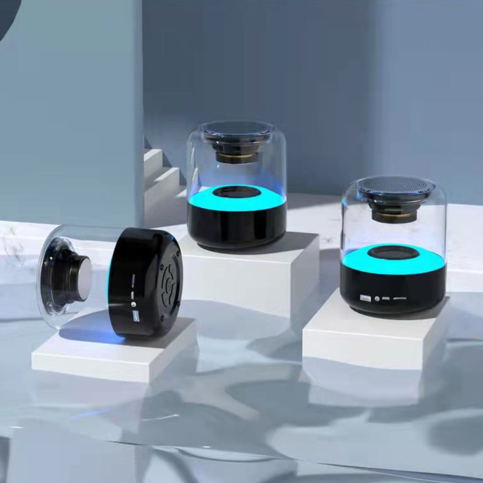 Portable Wireless Music Speaker with LED Color Lights- USB Rechargeable