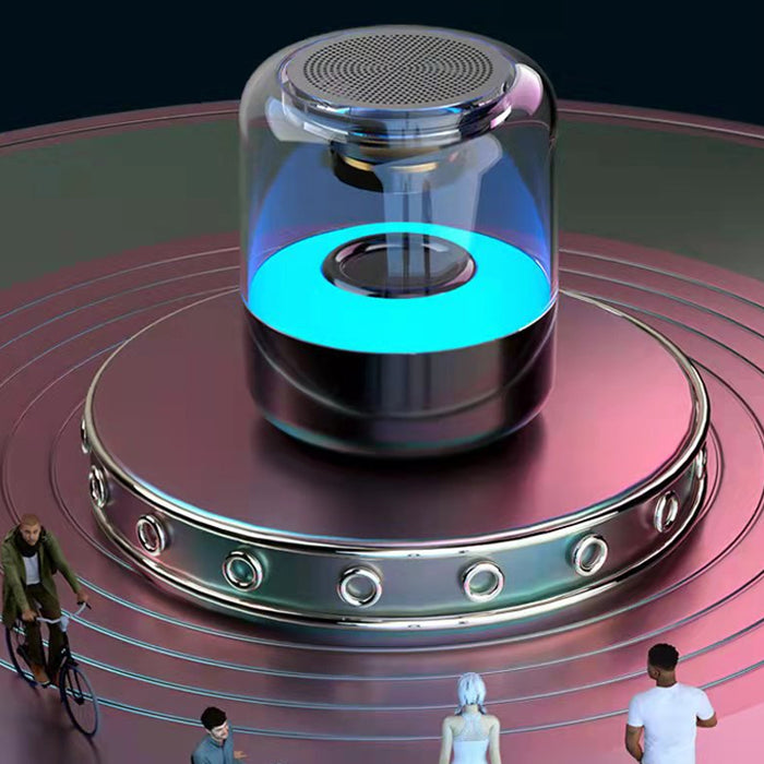 Portable Wireless Music Speaker with LED Color Lights- USB Rechargeable