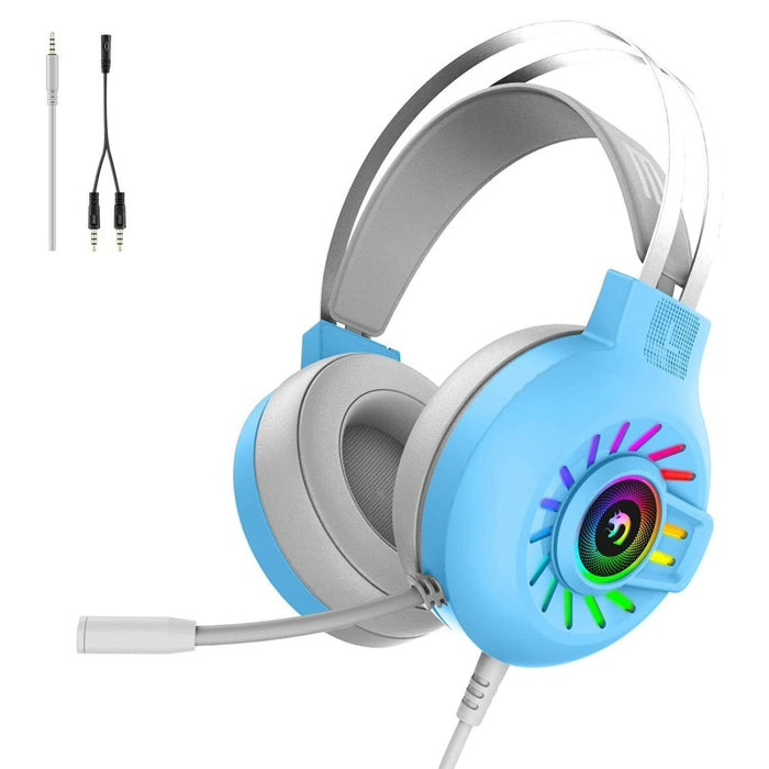 Foldable Wired Gaming Headset with RGB Backlight and Built-in Microphone_1