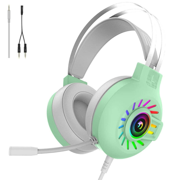 Foldable Wired Gaming Headset with RGB Backlight and Built-in Microphone_2