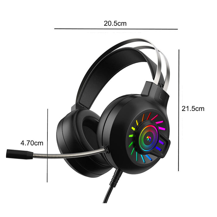 Foldable Wired Gaming Headset with RGB Backlight and Built-in Microphone_5