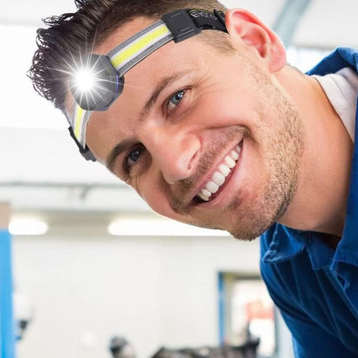 LED COB Portable Headlamp Waterproof Torch Light- USB Charging_9