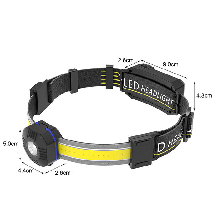 LED COB Portable Headlamp Waterproof Torch Light- USB Charging_1