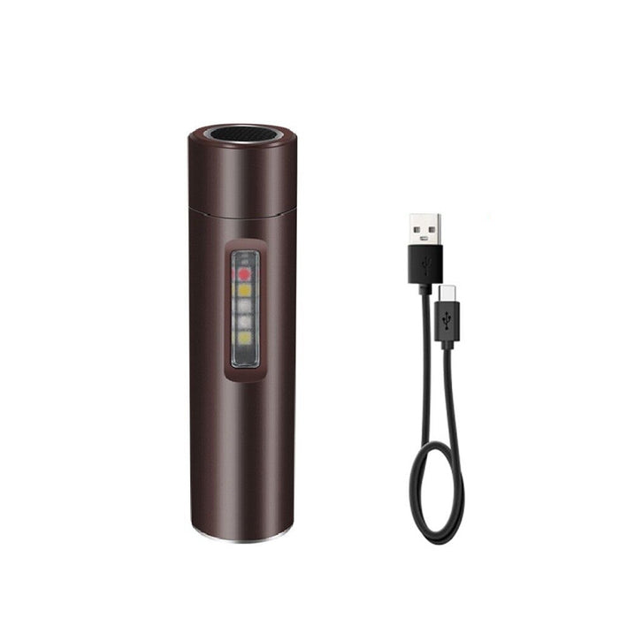 Mini Pocket LED Flashlight Magnetic Work Light- USB Rechargeable_2