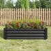 Metal Raised Garden Flower Bed Rectangular Raised Herb Planter