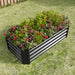 Metal Raised Garden Flower Bed Rectangular Raised Herb Planter