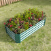 Rectangular Metal Raised Planter Outdoor Garden Plant and Vegetable Bed