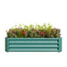 Rectangular Metal Raised Planter Outdoor Garden Plant and Vegetable Bed