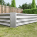 Rectangular Metal Raised Planter Outdoor Garden Plant Vegetable Bed- Silver