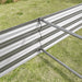 Rectangular Metal Raised Planter Outdoor Garden Plant Vegetable Bed- Silver